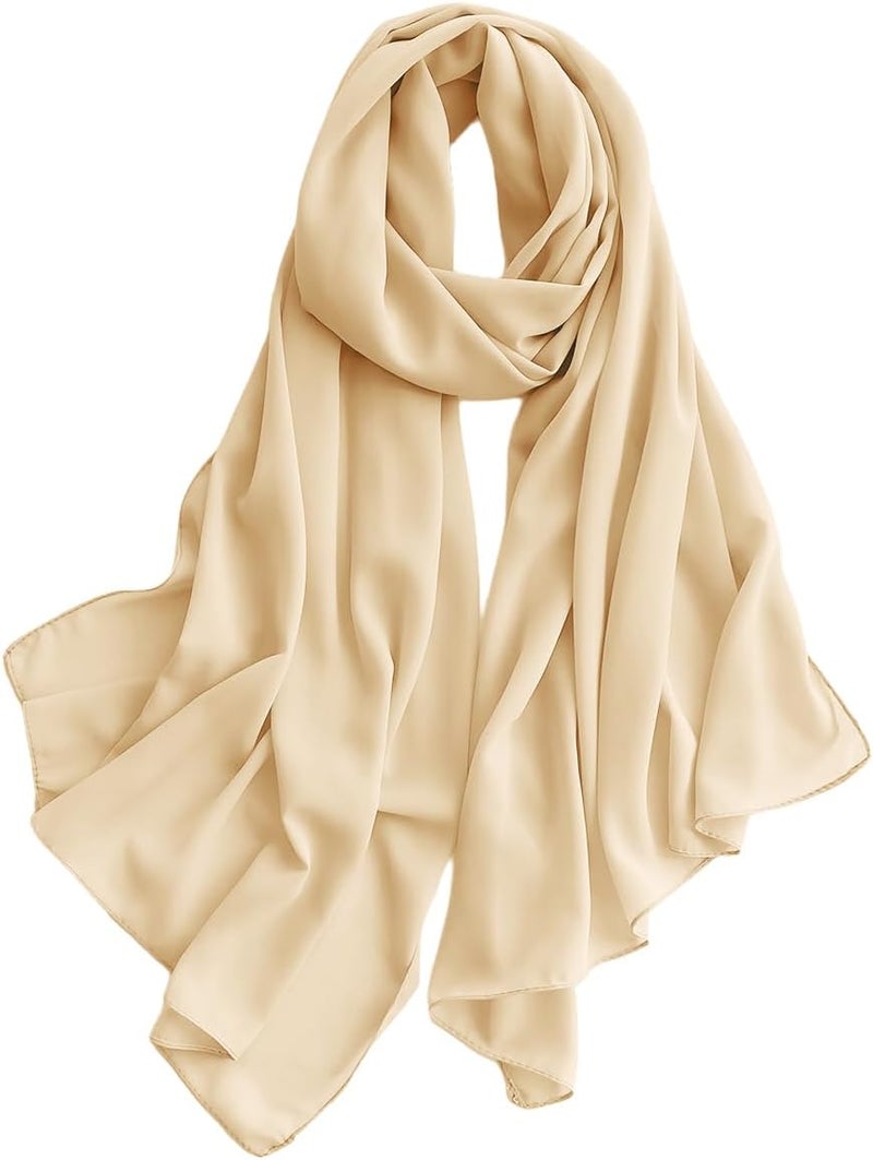 Harewom Chiffon Hijab for Women Sheer Shawl and Wraps for Wedding Bridal Scarves Summer Lightweight Sun-proof Scarf - Image 1